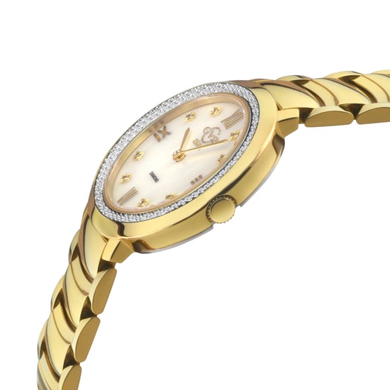 Amalfi Women's Swiss Quartz Diamond White MOP Dial Gold Stainless Steel Watch - Image 3