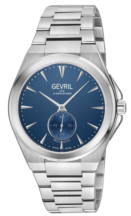 Gevril Montauk Men's316L Stainless Steel Case, Blue Dial, 316L Stainless Steel Bracelet Watch - Image 1
