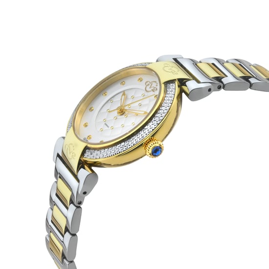 Berletta Swiss Quartz Diamond White Dial, Two toned IPYG Stainless steel bracelet Watch - Image 3