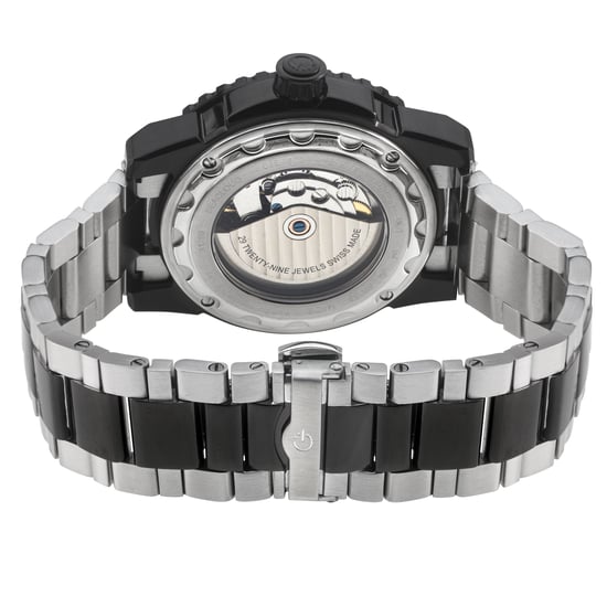 Gevril Men's Seacloud 316L Stainless Steel Case,Black Bezel, Green Dial, Two tones IP/BLK Stainless Steel Bracelet  Watch - Image 2