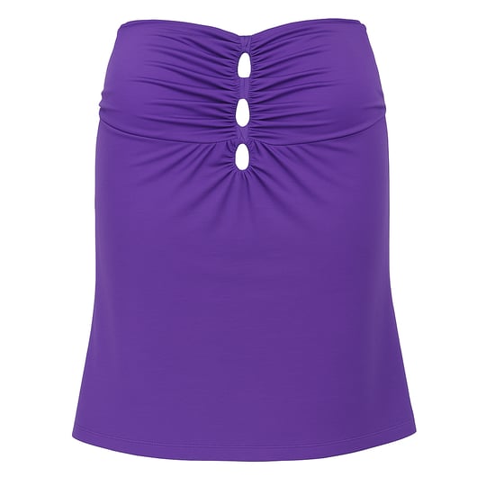 Strapless Ruched Jersey Top – Purple - Image 1