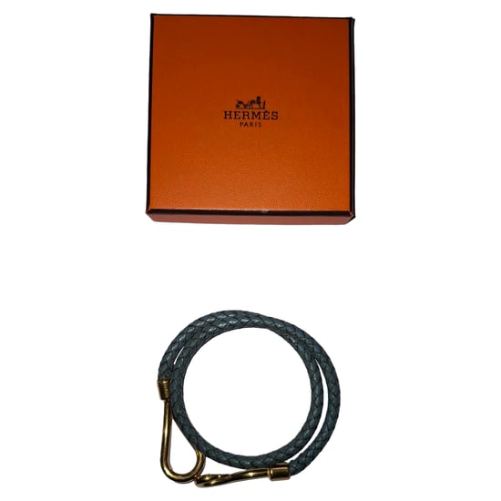 Hermès Jumbo H Bracelet in Blue Leather - Image 2