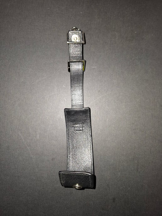 Saint Laurent Monogram Bracelet in Black Leather - Image 6