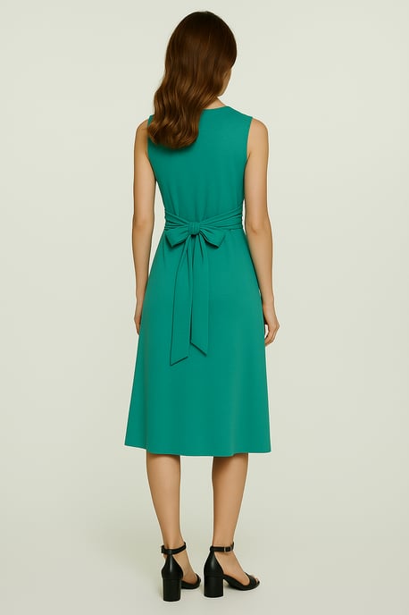V Neck Dress with Sash - Image 4