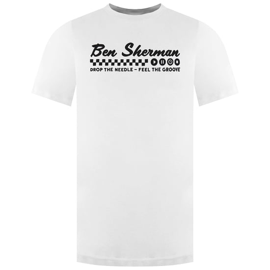 Ben Sherman Feel The Groove Mens White T-Shirt - Image 1