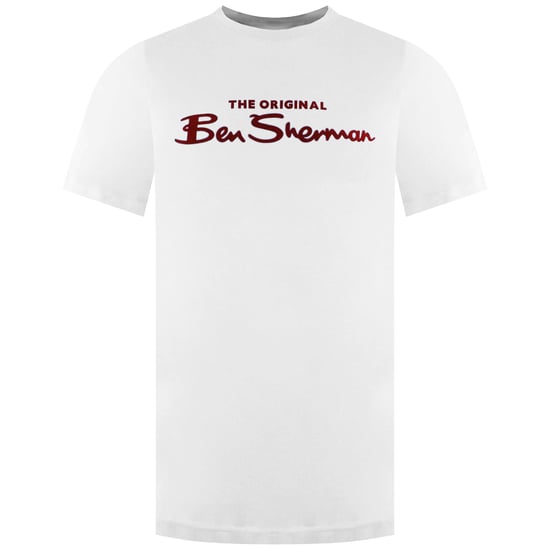 Ben Sherman Logo Mens White T-Shirt - Image 1