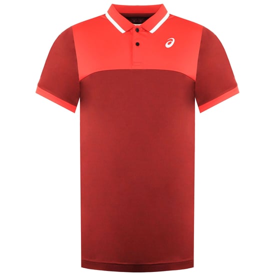 Asics Court Mens Red Tennis Polo Shirt - Image 1