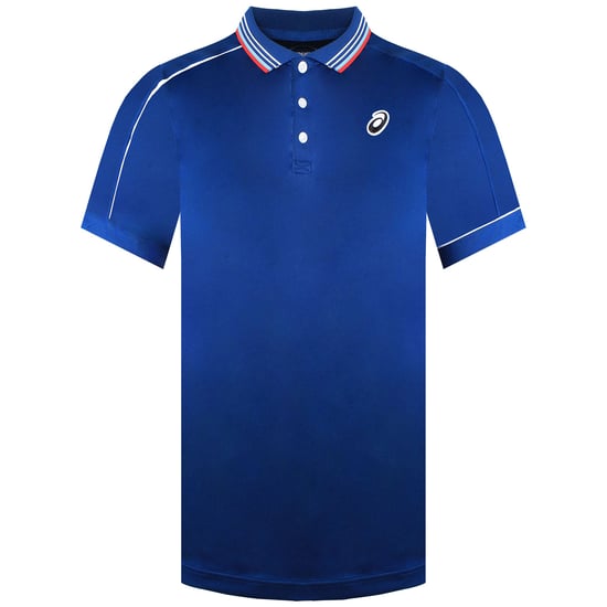 Asics Classic Mens Navy Tennis Polo Shirt - Image 1