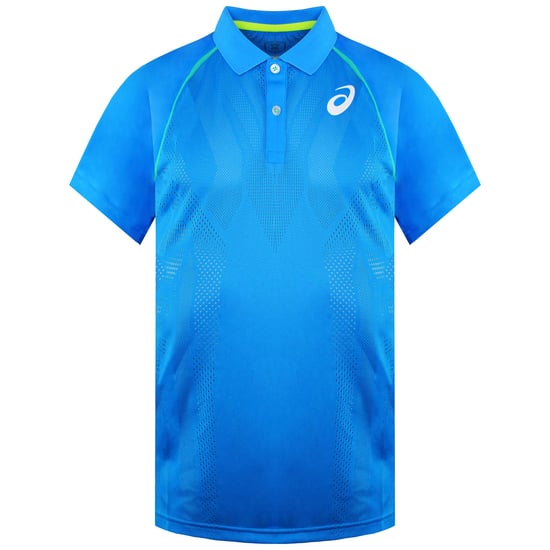 Asics Match Actibreeze Mens Blue Tennis Polo Shirt - Image 1