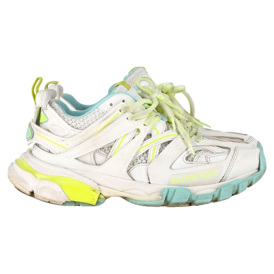 Balenciaga Track Sneakers in White and Neon Polyurethane - Image 1
