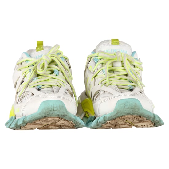Balenciaga Track Sneakers in Wit en Neon Polyurethaan - Image 2