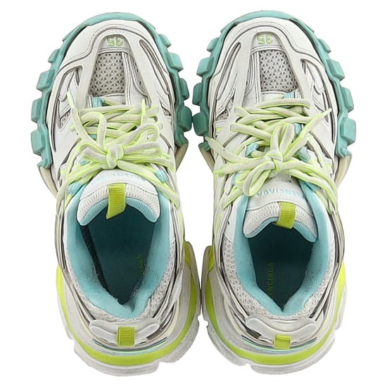 Balenciaga Track Sneakers in Wit en Neon Polyurethaan - Image 3