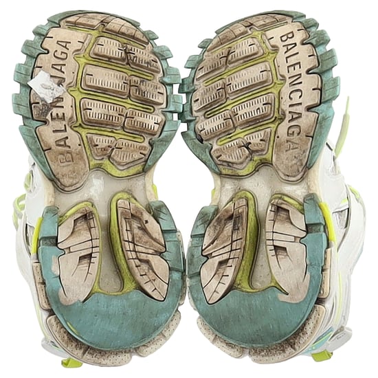 Balenciaga Track Sneakers in Wit en Neon Polyurethaan - Image 6