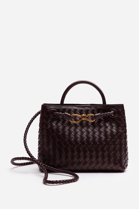 Wheres That From Womens 'Luna' Woven Leather Tote bag with Gold Detail - Image 3