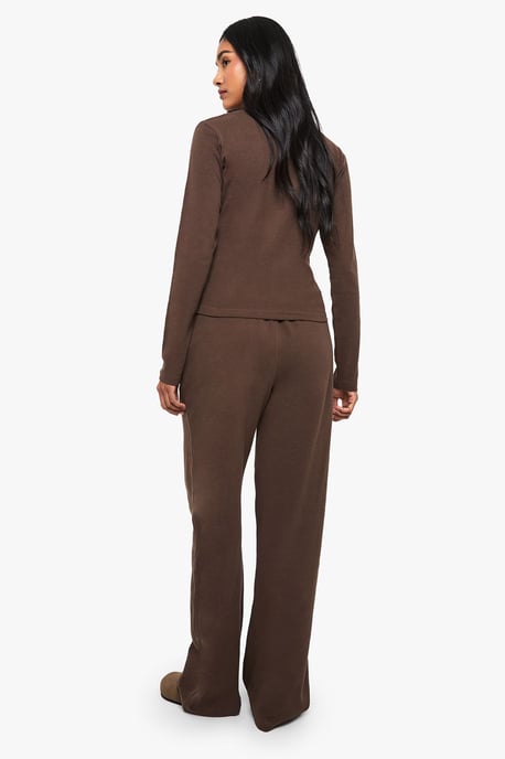 Cotton Button Through Crew Neck Top & Trouser Co Ord - Image 2