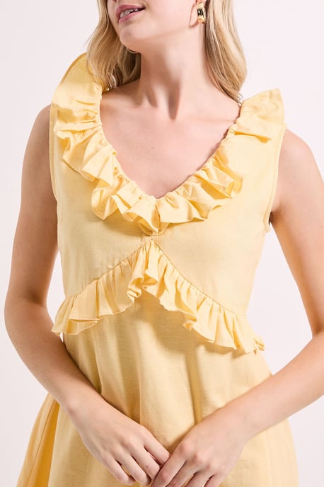 Ruffle Sleeve Tie Back Mini Dress - Image 5