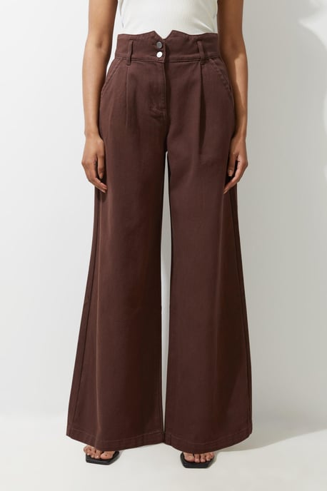 Denim Wide Leg Trousers - Image 2