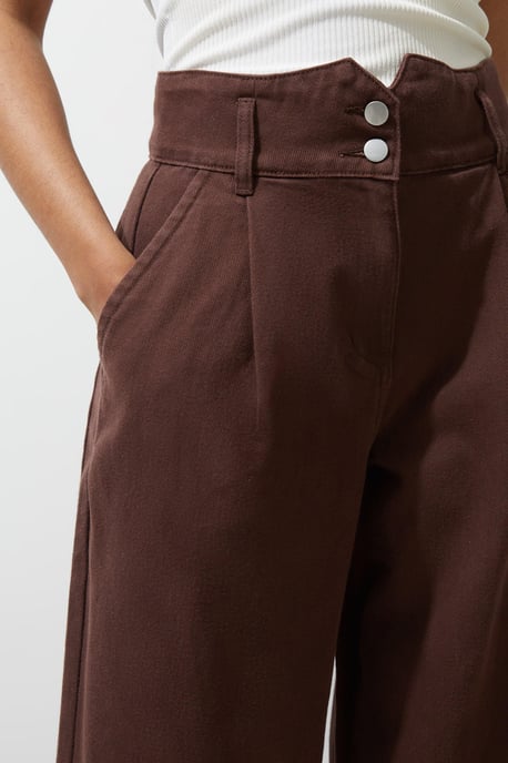 Denim Wide Leg Trousers - Image 3