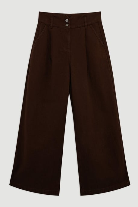Denim Wide Leg Trousers - Image 4