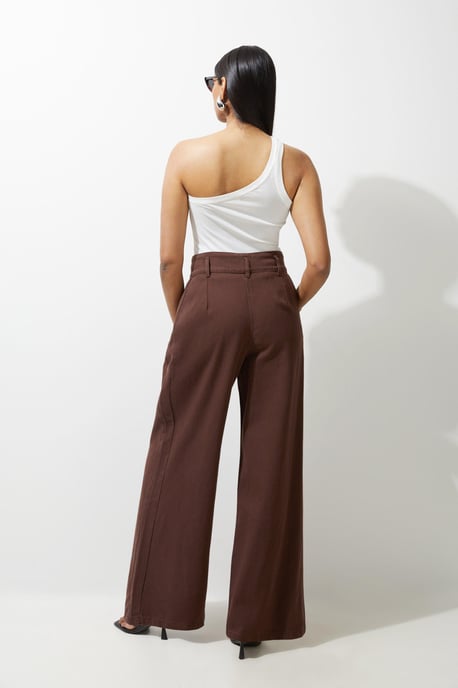 Denim Wide Leg Trousers - Image 5