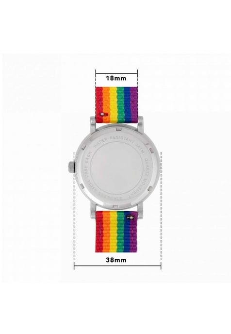 Toff London TLWS-70556 38mm Pride Ribbon Rainbow Batons Watch - Image 5