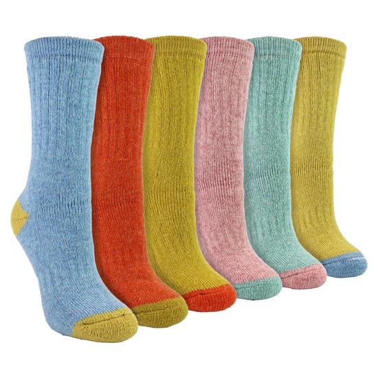 6 Pairs Ladies Alpaca Lounge Socks For Bed - Image 1
