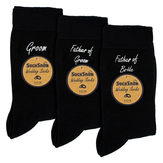 3 Pairs Mens Wedding Socks for Father of the Groom & Bride | Wedding Gift - Image 2