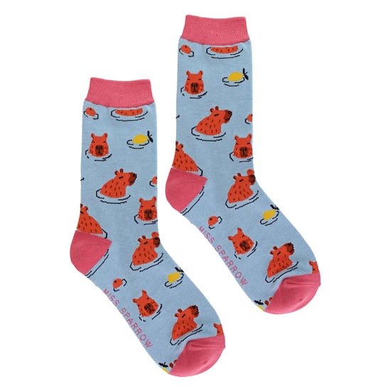 Ladies Capybara Novelty Patterned Bamboo Socks - Image 4