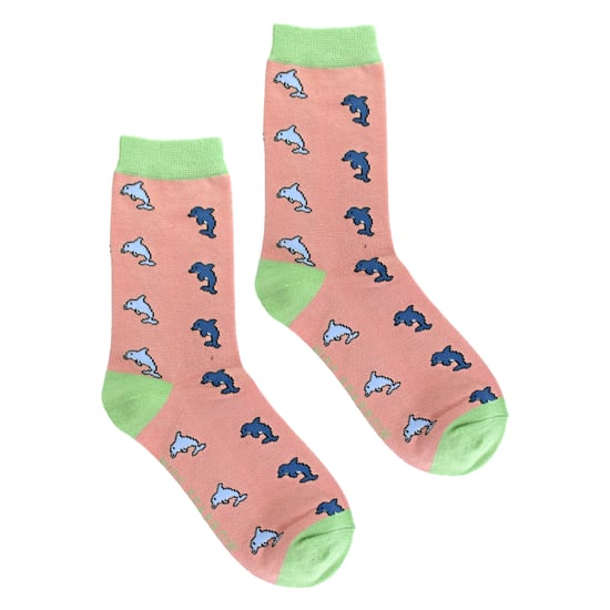Dames Dolphins Novelty Geprinte Bamboosokken - Image 4