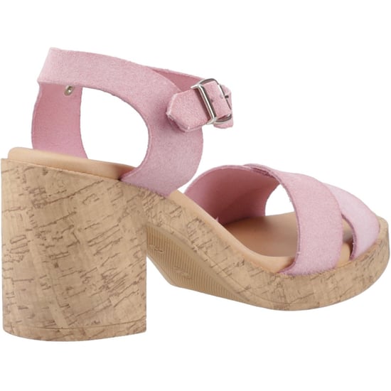 Hush Puppies Georgia Kurk Lederen Dames Blush Sandalen - Image 2