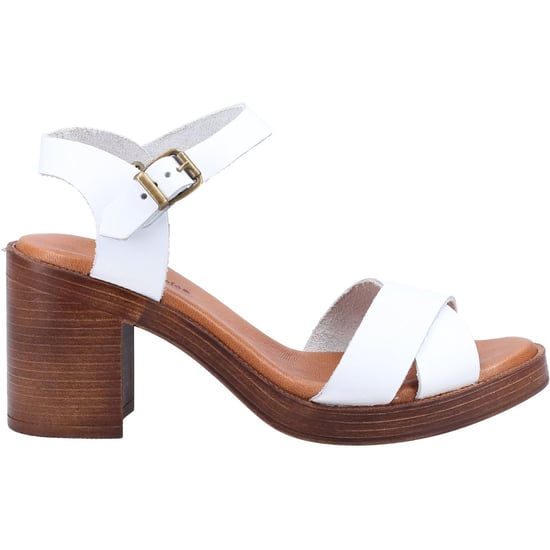 Hush Puppies Georgia Leather Women's White Sandals - Image 4