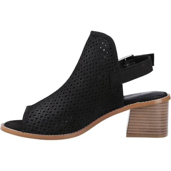 Hush Puppies Louise Klacken Läder Dam Svarta Sandaler - Image 4