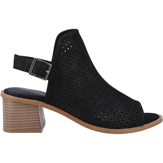 Hush Puppies Louise Klacken Läder Dam Svarta Sandaler - Image 5