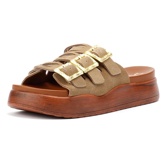 Desert Fleur Gypsum Tennesee Suede Women's Taupe Sandals - Image 3