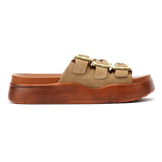 Desert Fleur Gypsum Tennesee Suede Women's Taupe Sandals - Image 5