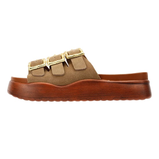 Desert Fleur Gypsum Tennesee Suede Women's Taupe Sandals - Image 6