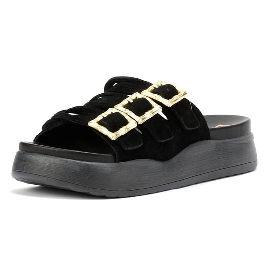 Desert Fleur Gypsum Tennesee Suede Women's Black Sandals - Image 3