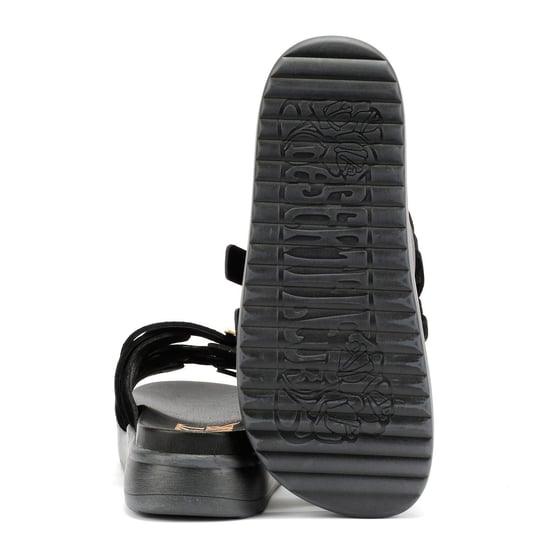 Desert Fleur Gypsum Tennesee Suede Women's Black Sandals - Image 4