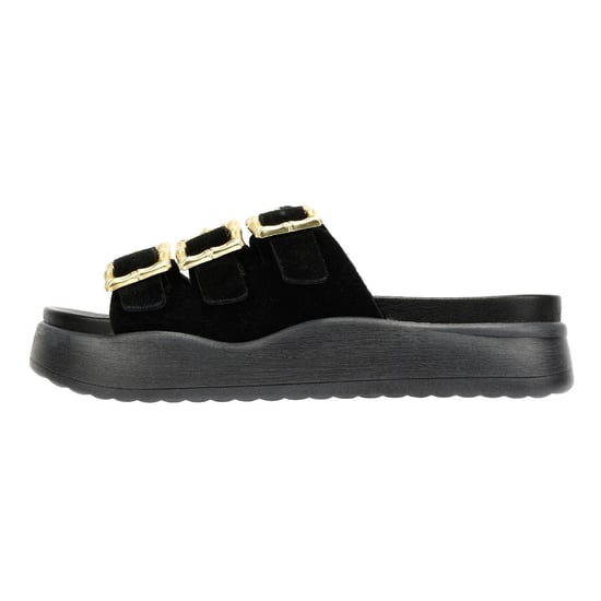 Desert Fleur Gypsum Tennesee Suede Women's Black Sandals - Image 6
