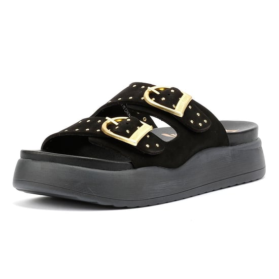 Desert Fleur Girasol Nubuck Women's Black Sandals - Image 3