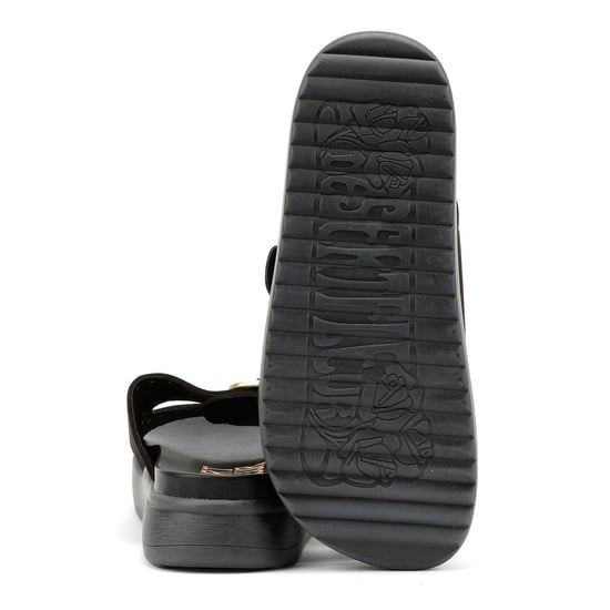 Desert Fleur Girasol Nubuck Women's Black Sandals - Image 4