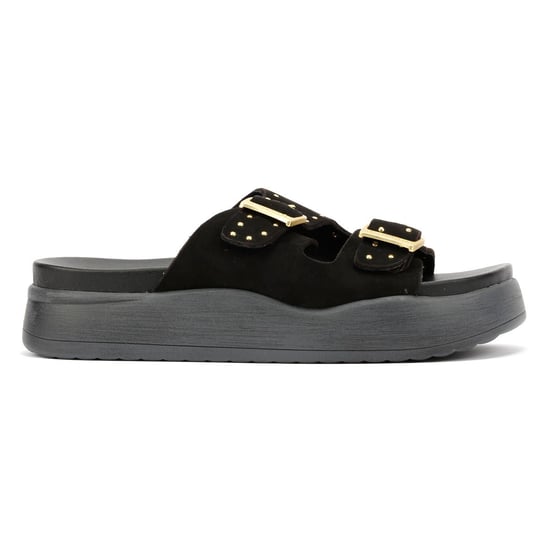 Desert Fleur Girasol Nubuck Women's Black Sandals - Image 5