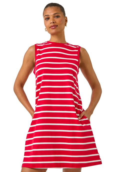 Stripe Jersey A-Line Dress - Image 1