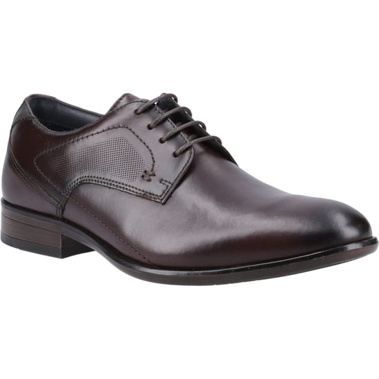 Pod Carl Leren Heren Kastanjebruine Veterschoenen - Image 1