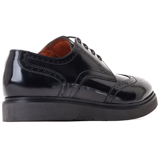 Base London Joe Leather Men's Black Brogues Shoes - Image 2