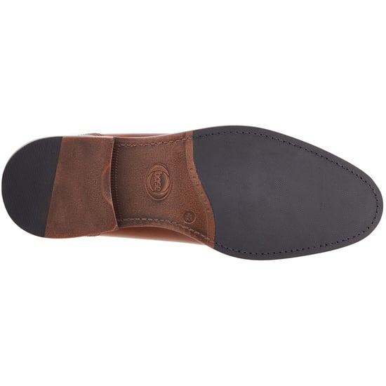Base London Magnus Leren Herenschoenen In Verbrand Bruin Oxford-Stijl - Image 3