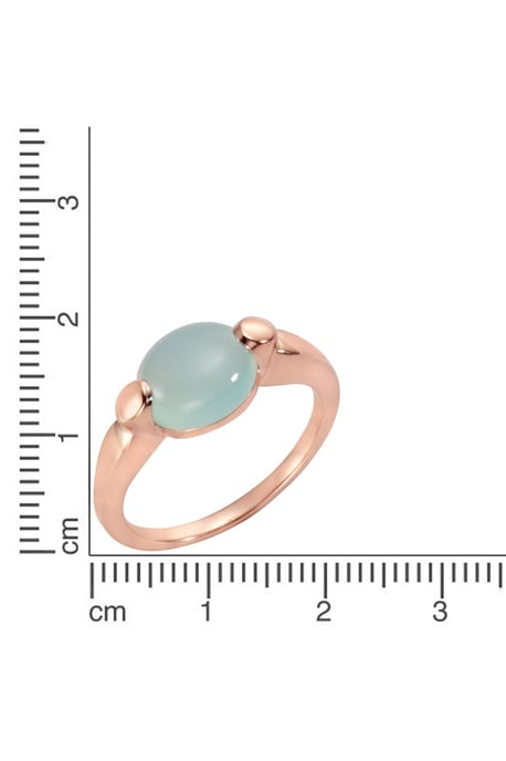 Jamelli Ring 925 silver rose gold-plated Paraiba chalcedony - Image 4