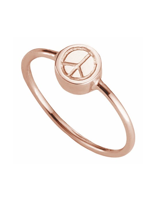 cai Ring 925/ Sterling silver rose gold-plated Peace - Image 1
