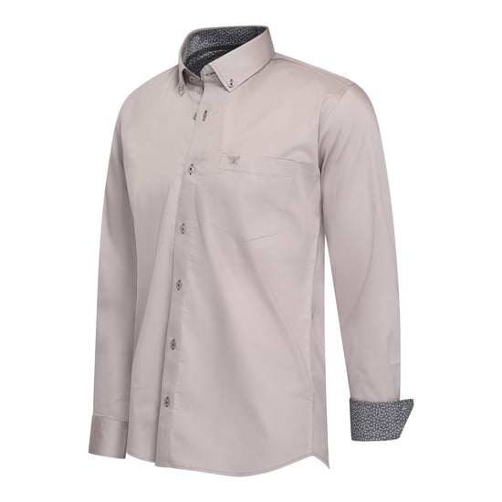 Cappuccino Italia Overhemden Stretch Overhemd Ancona Grijs - Image 1