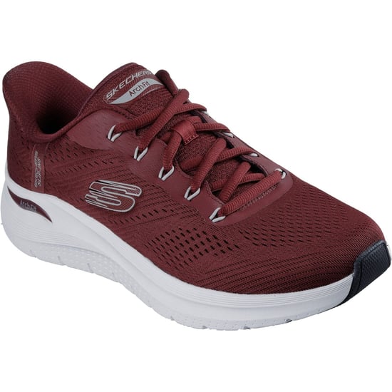 Skechers Arch Fit 2.0 Lestur Textiel Heren Bordeaux Sneakers - Image 1